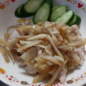 旨っ☆千切りジャガイモがカリッと鶏ササミ肉のソテー